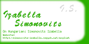 izabella simonovits business card